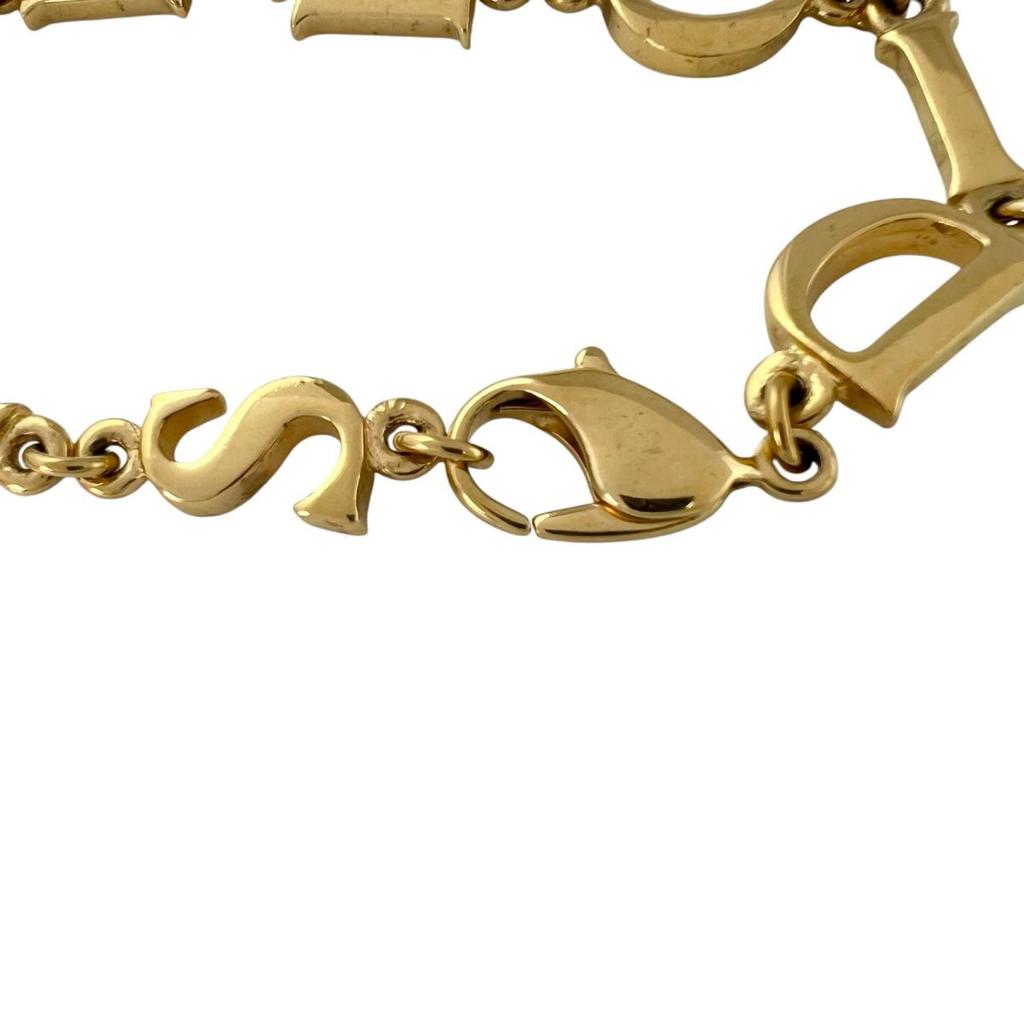Dior Chain breath Dior Paris bracelet Gold Plated gold unisex Used