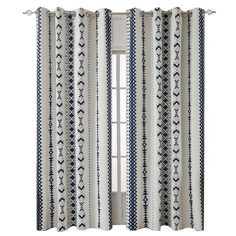 Blackout Curtains, Retro Pattern Design, Grommet Top, Thermal Insulated Drapery, Luxury Vintage Window Treatment for Bedroom Living Room