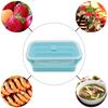 4Pcs Silicone Bento Box Rectangle Folding Lunch Bowl Food Storage Container Box 350 500 800 1200 ML