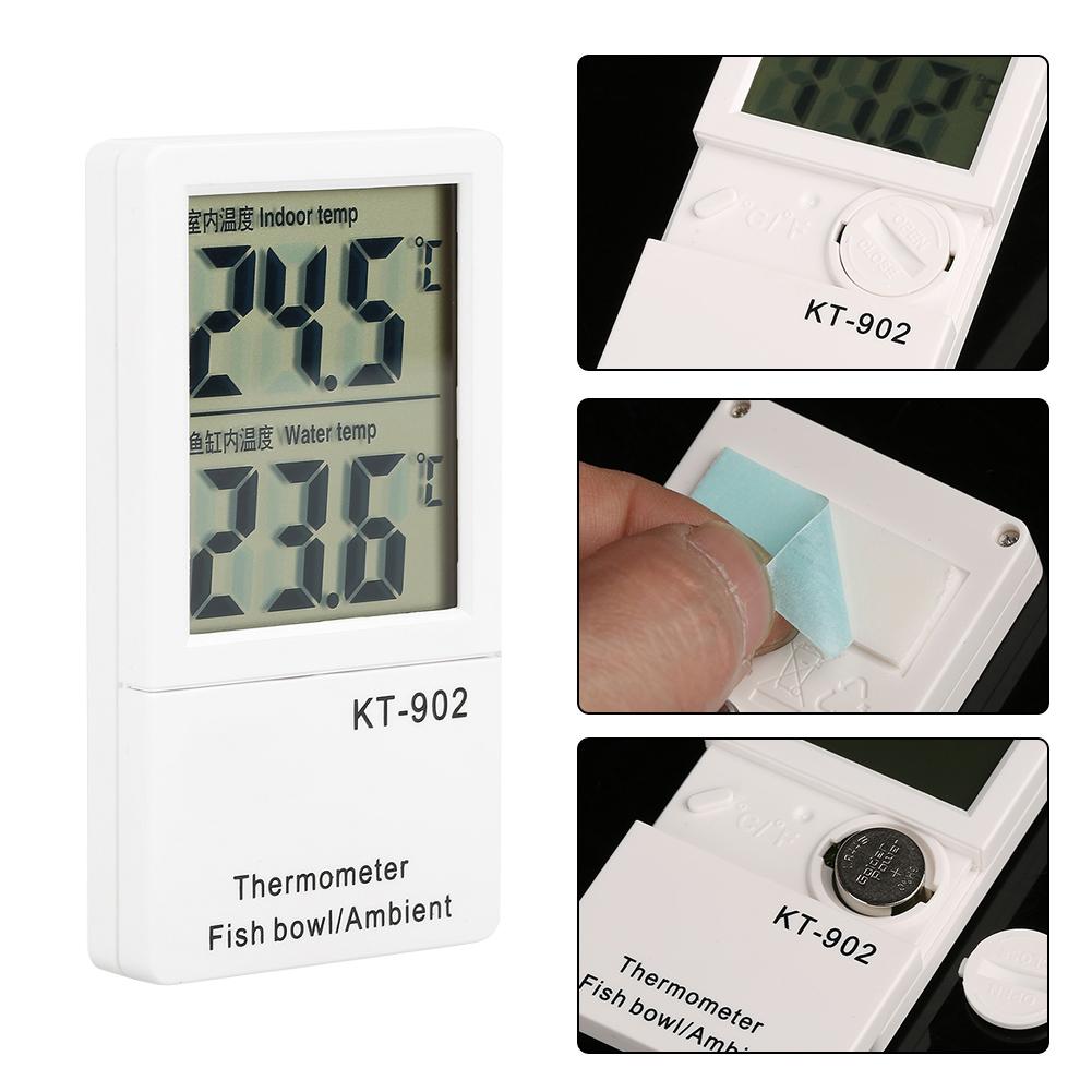 LCD Digitales Innen- und Aquarium-Thermometer mit Dual-Temperaturanzeige