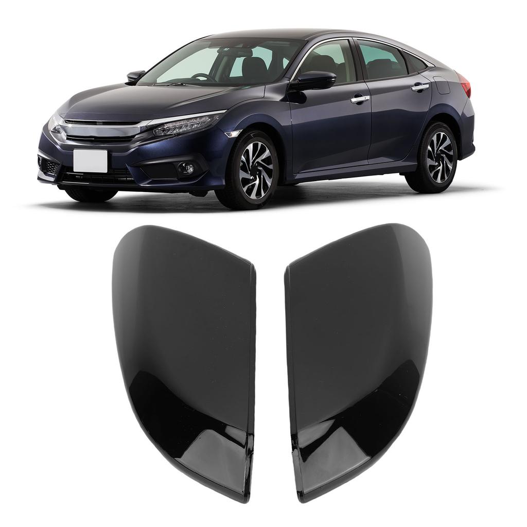 Car Side Door Rearview Mirror Cap Bright Black Weatherproof Car Door Side Mirror Cover Car Accessories