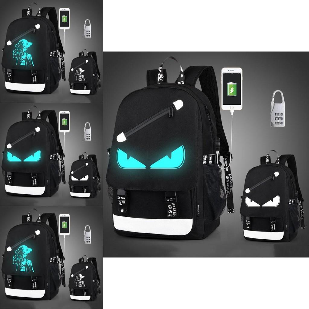 Cartoon Pattern Backpack With Usb Charging For Students And Daily Use