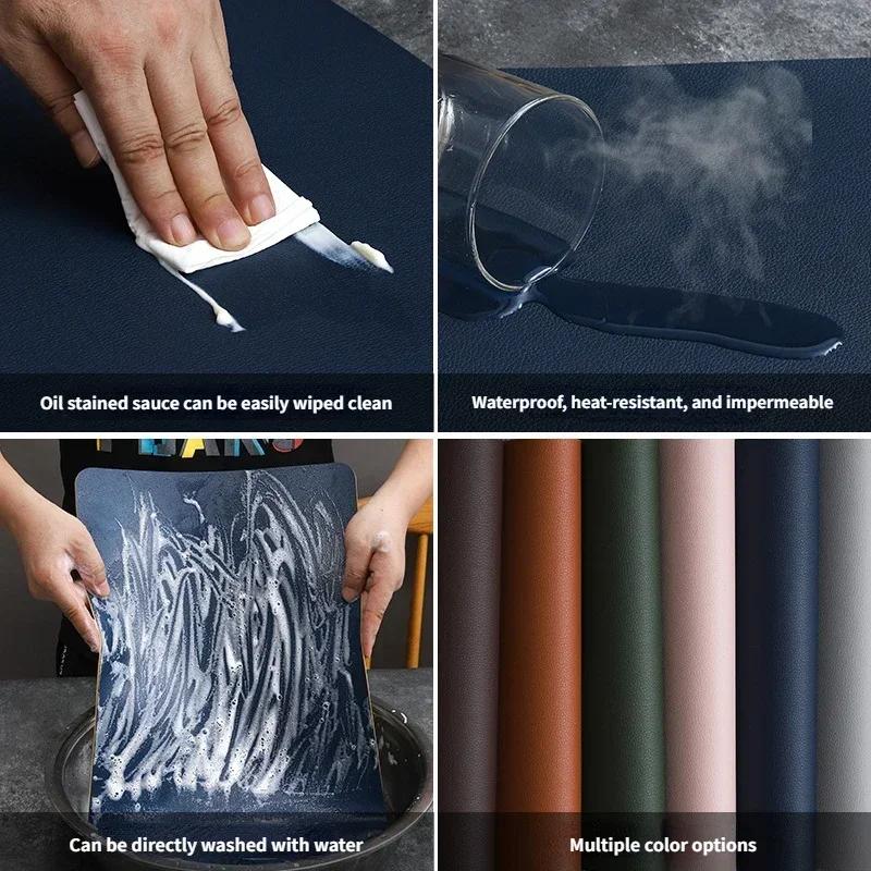 Thermal Insulation Mat PVC Double-sided Leather Dining Table Mat Desktop Decoration Home Dining Plate Mat Anti Slip Bowl Mat