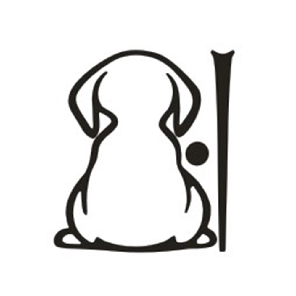 Puppy Dog Car Rear Windshield Wiper Decor Decals , Animal Dog Vinyl Art Sticker For Truck Car Bumper Funny Decoration