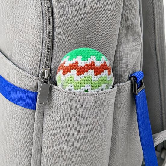Handmade Crochet Footbags Yarn Multicolored Kids Adults Hacky Sack Knitted Throwing Beanbag Juggling