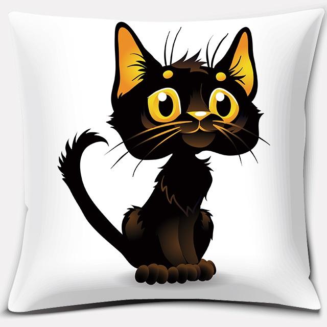 Cartoon Cute Cat Animal Series Printed Pillowcase Decoration Accessories for Holiday Party Living Room Bedroom Home Decor