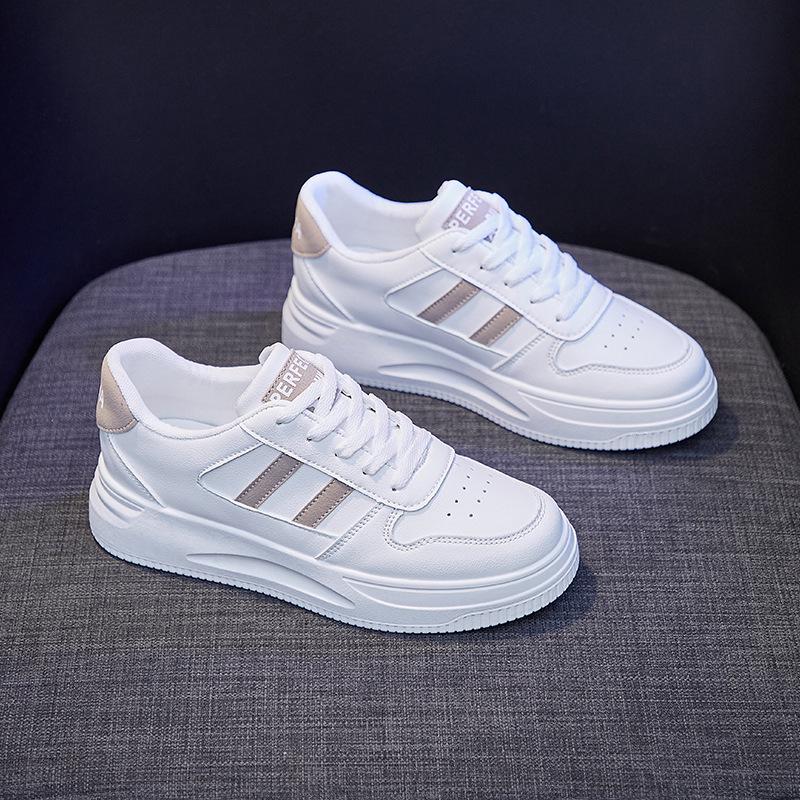2025 Trendy Women's White Leather Casual Non-Slip Running Sneakers