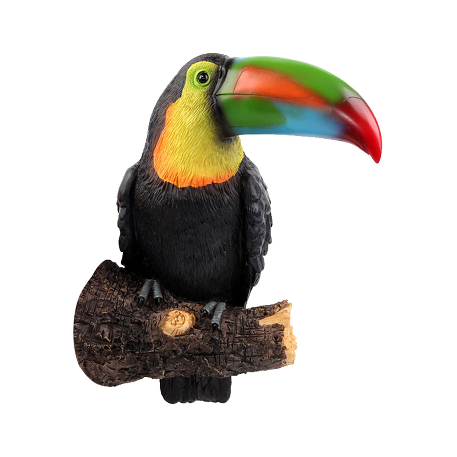 

Resin Bird Figurine Toucan Tree Hugger Garden Statue, Lifelike Animal Standing Sculpture Tree Ornaments Resin Bird Figurine Tou