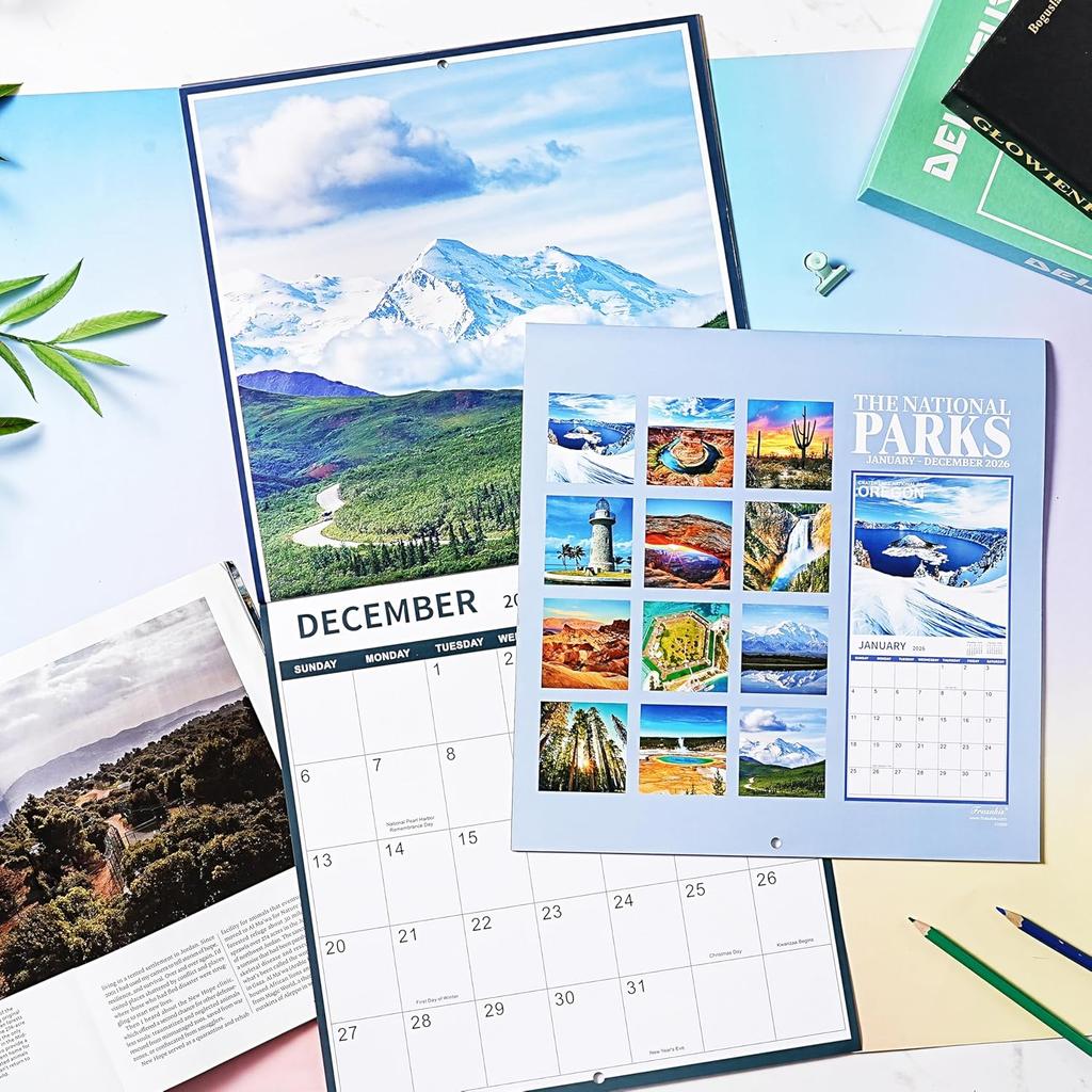 2026 Calendar, 2026 Monthly Square Wall Calendar with Thick Paper, January 2026 - December 2026, 12" x 24" (Open), 2026 Wall Calendar