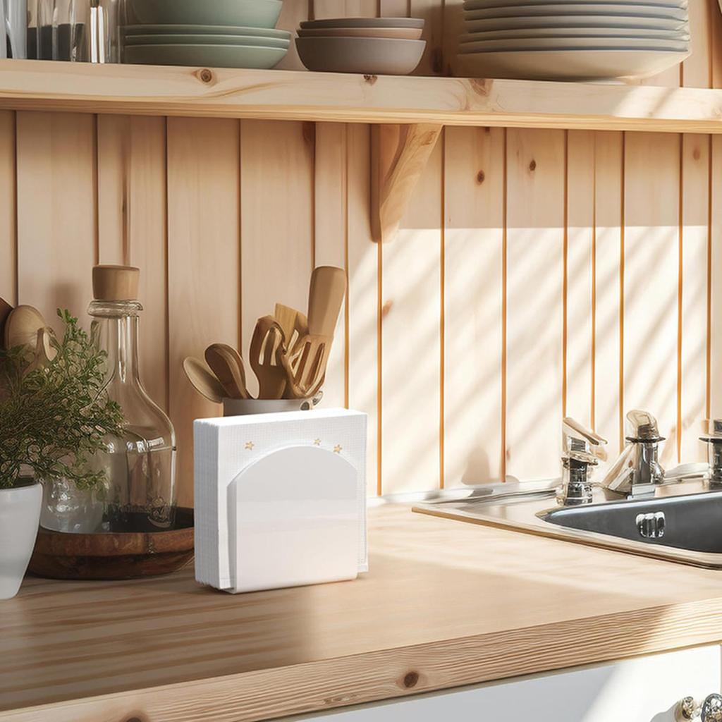 Akryl Serviettdispenser Holder Drikkebrett U-formet Gjennomsiktig Kleenexboks Serviettstativ for Lommetørkle Oppbevaringsstativ