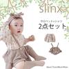 SLINX Baby Dress Small Floral and Checkered Flared 100th Day Korean Perfect for School or PT212 Size Girls' Set, Shirt, Pants, Overalls, Print,