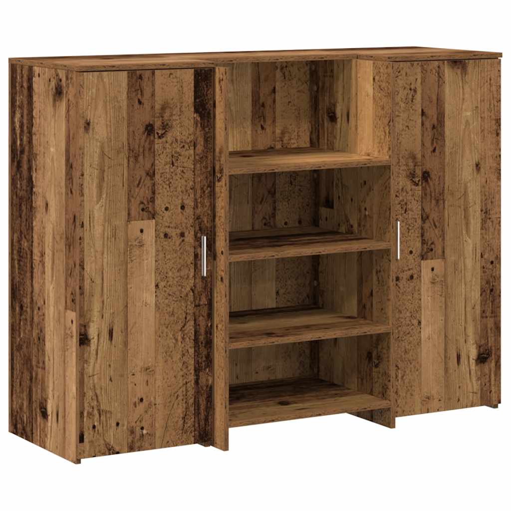 Biurko Recepcyjne Stare Drewno 135X50X103,5 Cm Drewno Klejone