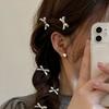 2Pcs Pipa Shape Hair Clips Chinese Style Floral Pattern Faux Pearls Decor Hairpins Festival Cosplay Hair Accessories