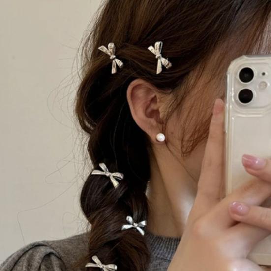 2Pcs Pipa Shape Hair Clips Chinese Style Floral Pattern Faux Pearls Decor Hairpins Festival Cosplay Hair Accessories