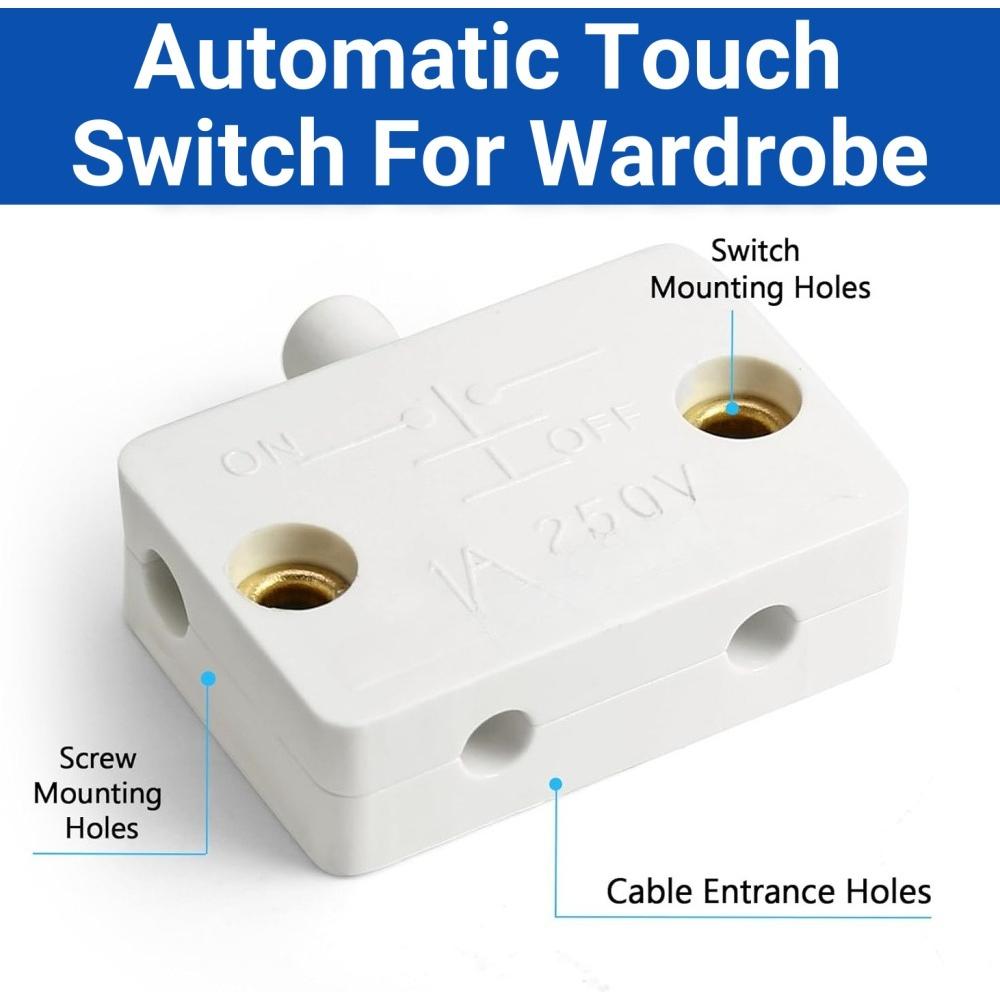 Closet Cabinet Light Switch Collision Press Sensing Automatic Reset Light Switch Smart Home Cabinet Door Light Control Switch