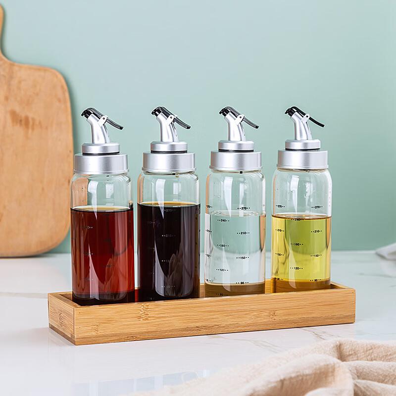 Borosilicate Glass Oil & Spice Jar Set
