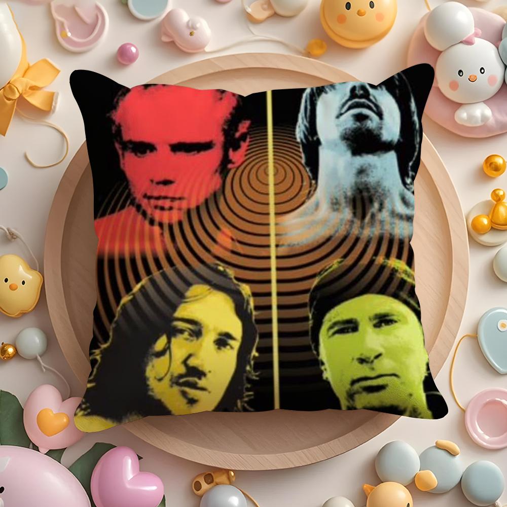 RRed Hot CChili Peppers Band Cushion Cover Plush Fabric Soft DoubleSided Printed Sofa Warm Winter Home Gift Pillow Cover