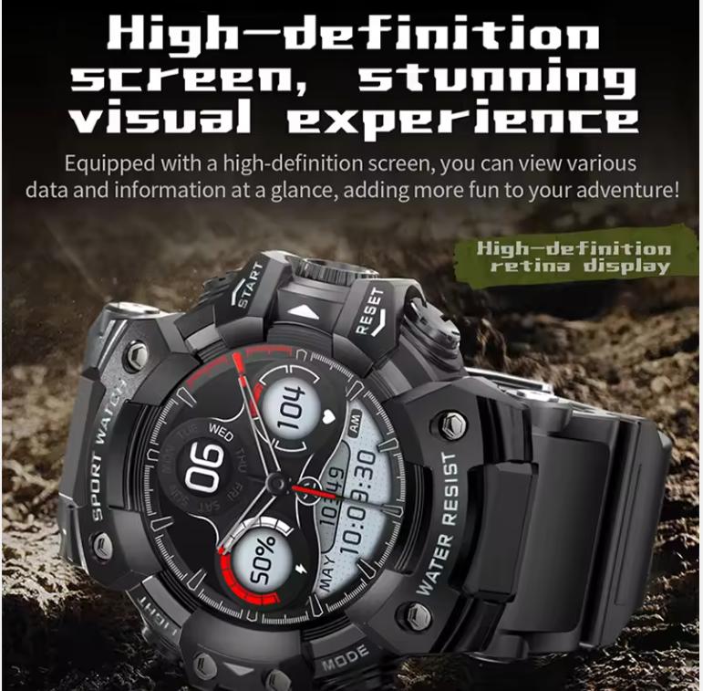Xiaomi Mijia Smart Watch Outdoor Sports Compass Flashlight Watch Bluetooth Call Heart Rate Monitoring Waterproof Watches for Men