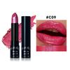 Rossetto Glitter Fine 15 Colori Rosso Nero Perlato Tinta Labbra Impermeabile Non Appiccicoso Lunga Durata Facile da Colorare Rossetto Diamante