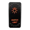 12V 24V Laser Rocker Switch Orange Led Light ON OFF / ON OFF ON for Car Boat Polaris RZR Can-Am ATV UTV RV Maverick Commander