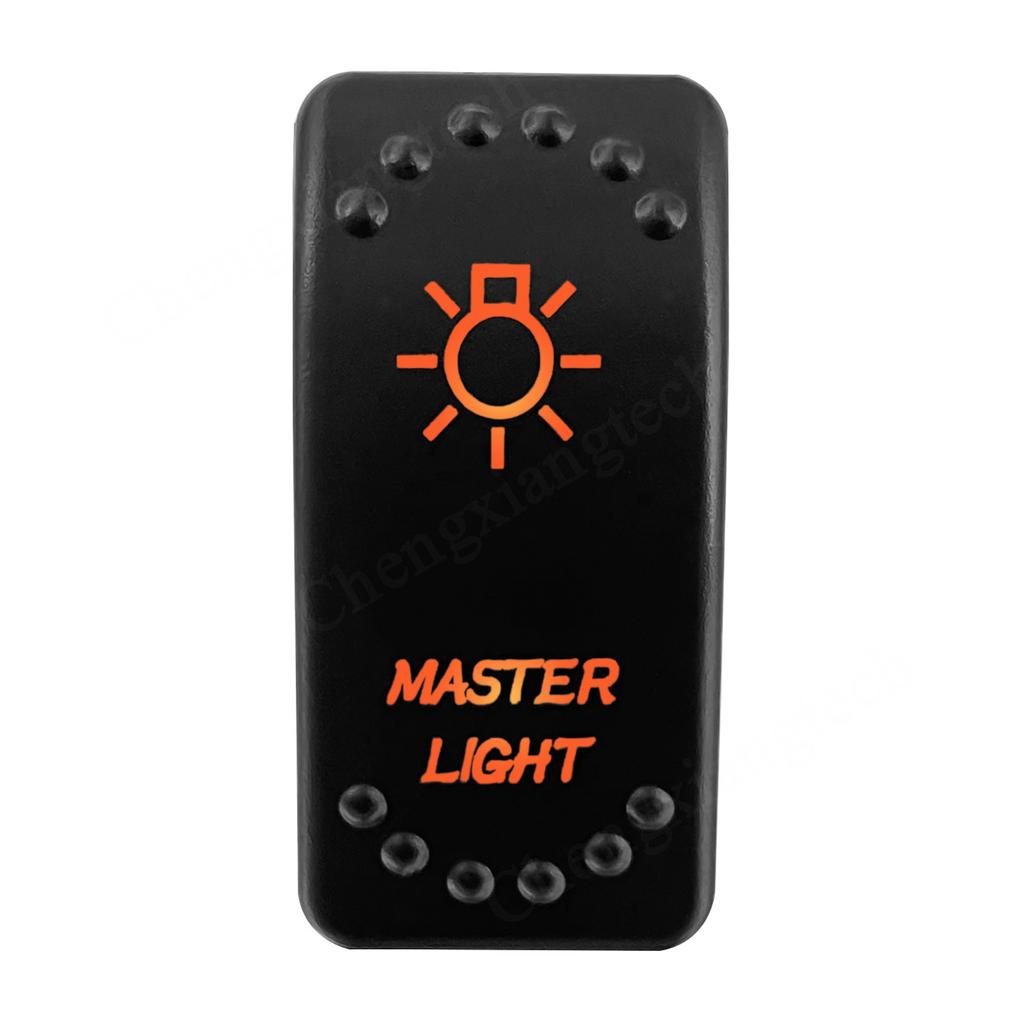 12V 24V Laser Rocker Switch Orange Led Light ON OFF / ON OFF ON for Car Boat Polaris RZR Can-Am ATV UTV RV Maverick Commander