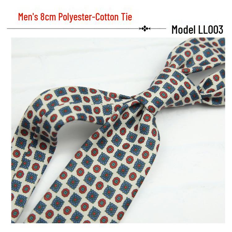 Men's Trendy 8CM Printed Tie: Business, Casual, Retro Fashion Accessory
