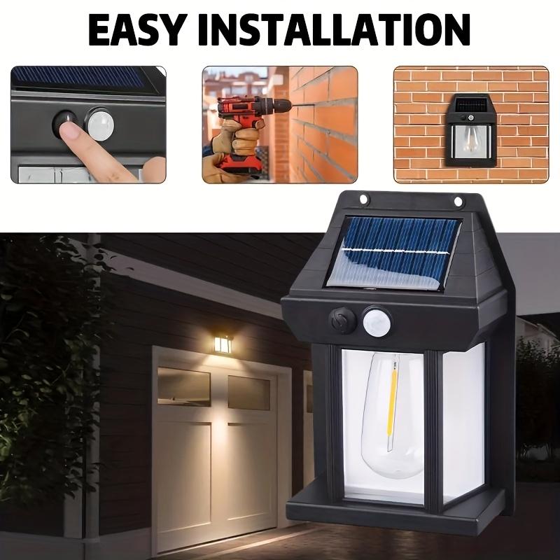 Solar Motion Sensor Outdoor Light, LED Street Light, Semi Embedded Installation, Suitable for Steps, Courtyards, Porches, Front Doors, Sidewalks