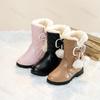 Girls Snow Boots  Winter Children  Princess Boots Kids Warm Plush Outdoors Comfortable Non Slip Cold-proof Boots