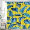 Tropisches Blatt Duschvorhang: Umarme das kräftig blaue Design, den weichen Stoff und die lebendigen Vibes für dein lebhaftes Badezimmer