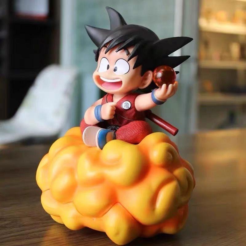 Dragon Ball "Anime-Charakter Wukong auf einer Salto-Wolke sitzend Figur - Anime-Charakter-Sammlung Spielzeug, Kinderpuppen-Geschenk 9,5 cm"