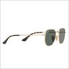 RB3548N 001 51 Authentic Flat Frame Lens Green Classic Ray-Ban Sunglasses, Ray-Ban Sunglasses, HEXAGONAL, Lens, Color Gold, Color G-15