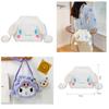 Kuromi Melody Cinnamoroll Cute Plush Drawstring Tote Bag For Girls