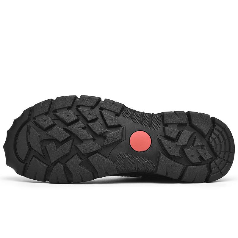 Men's Versatile Casual Leather Shoes - Thick Sole, Wear-Resistant, Genuine Leather, Spring 2023 Hiking & Labor Protection Shoes.