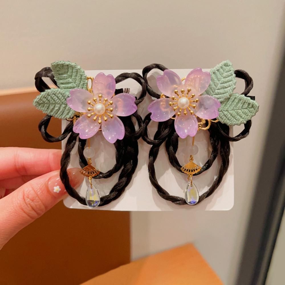 Tassels Chinese New Year Headwear Red Ancient Style Hairpin Lovely Hanfu Hair Sticks  Baby