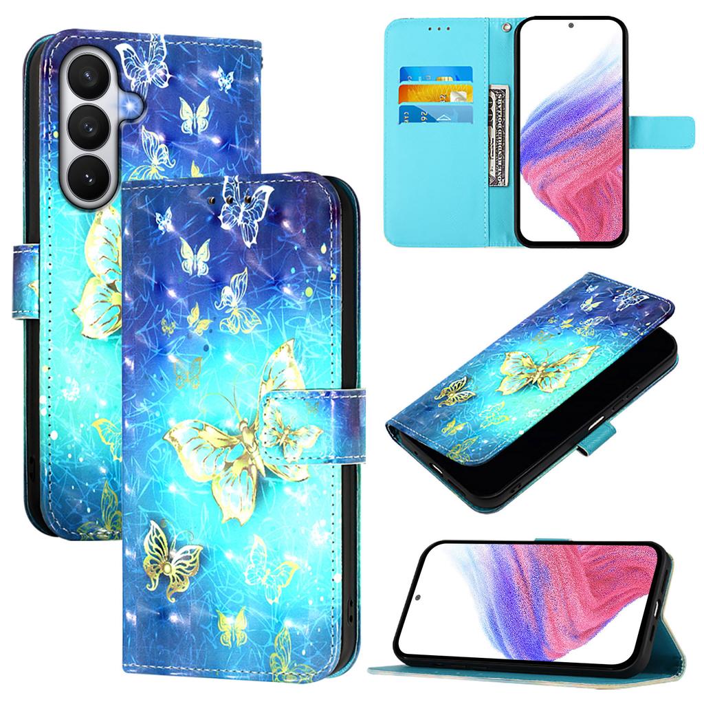 For Samsung Galaxy S26/S26 Pro Leather Case Pattern Printing Wallet Stand Mobile Cover with Strap