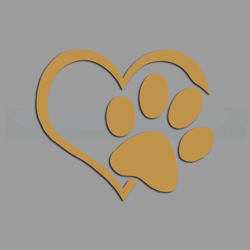 Cute Dog Paw Heart Creative&funny Stickers for Cartoon Fans&lover,high Quality for Car Trucks Motorcycles &laptops