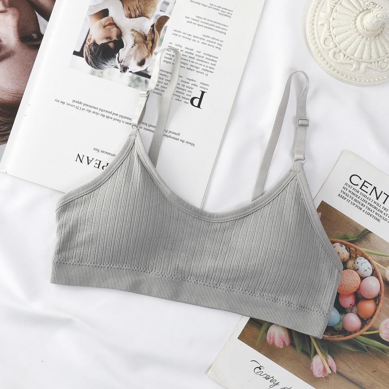 

Threaded Strapless Bandeau Bra with Pads - Seamless, Wirefree, Adjustable Sports Underwear. One Size