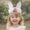 Floral Decoration Rabbit Ears Headbands Non-slip Cosplay Headbands Bunny Ears Hair Hoop  Children