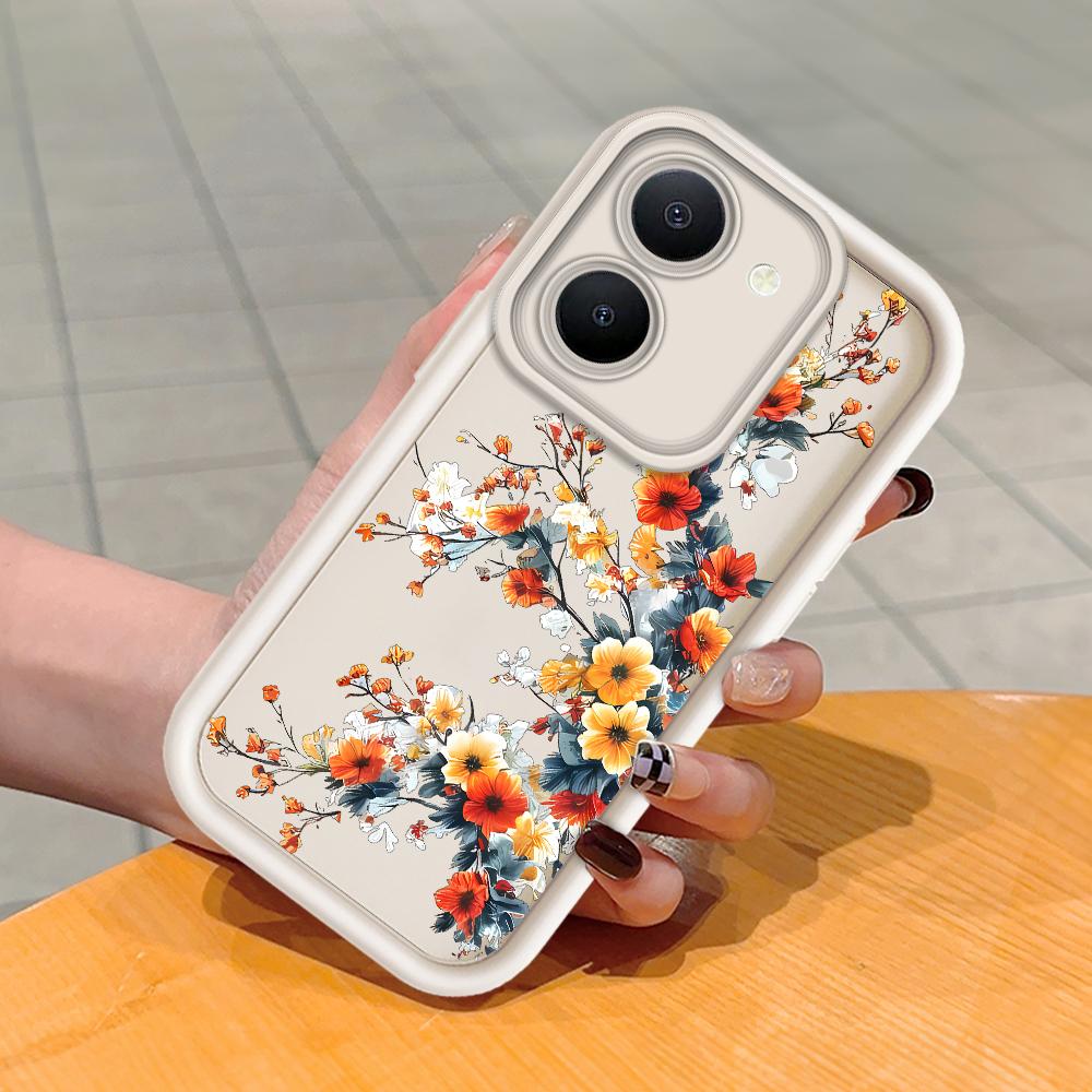 

Мягкий силиконовый квадратный чехол с рисунком лестницы для телефона, полное покрытие, противоударный защитный резиновый чехол для камеры для Vivo Vivo V40 5G белый