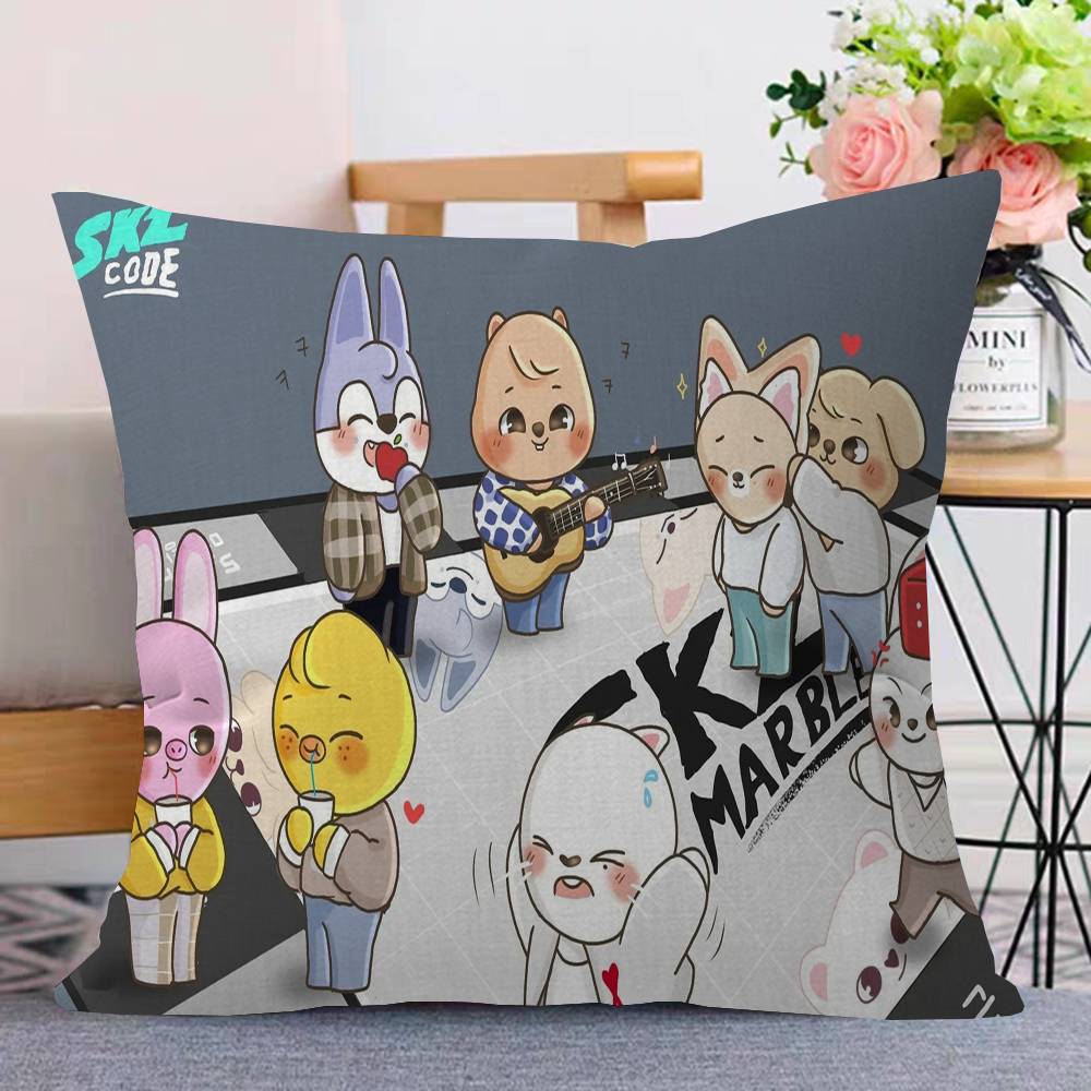 Kpop S-Stray K-Kids S-Skzoo Personalized Pillow Dust Cover Bedroom Kids Party Decoration Pillowcase Birthday Children Gift