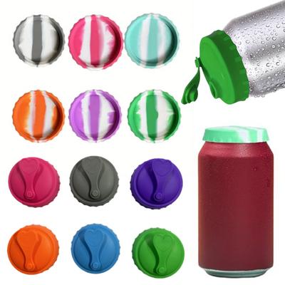 6Pcs Silikon Können Deckel Auslaufsichere Wiederverwendbare Getränke Abdeckungen für Bier Soda Saft