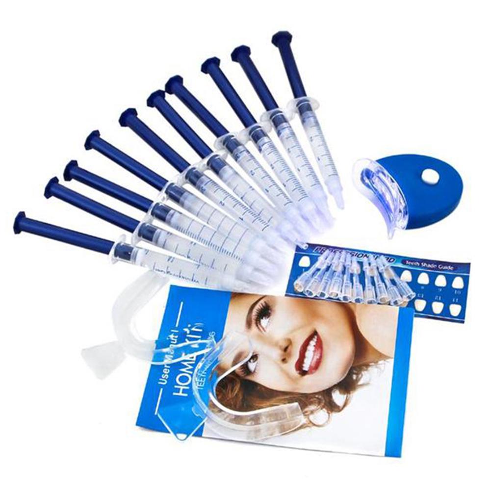 Whitener Dental Teeth Gel Bleaching Whitening Tooth Kit Oral with LED Light