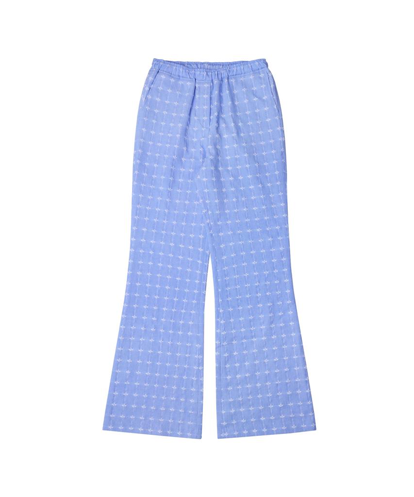 Banwonateullie P3195 Flower Bootcut Pants_Blue