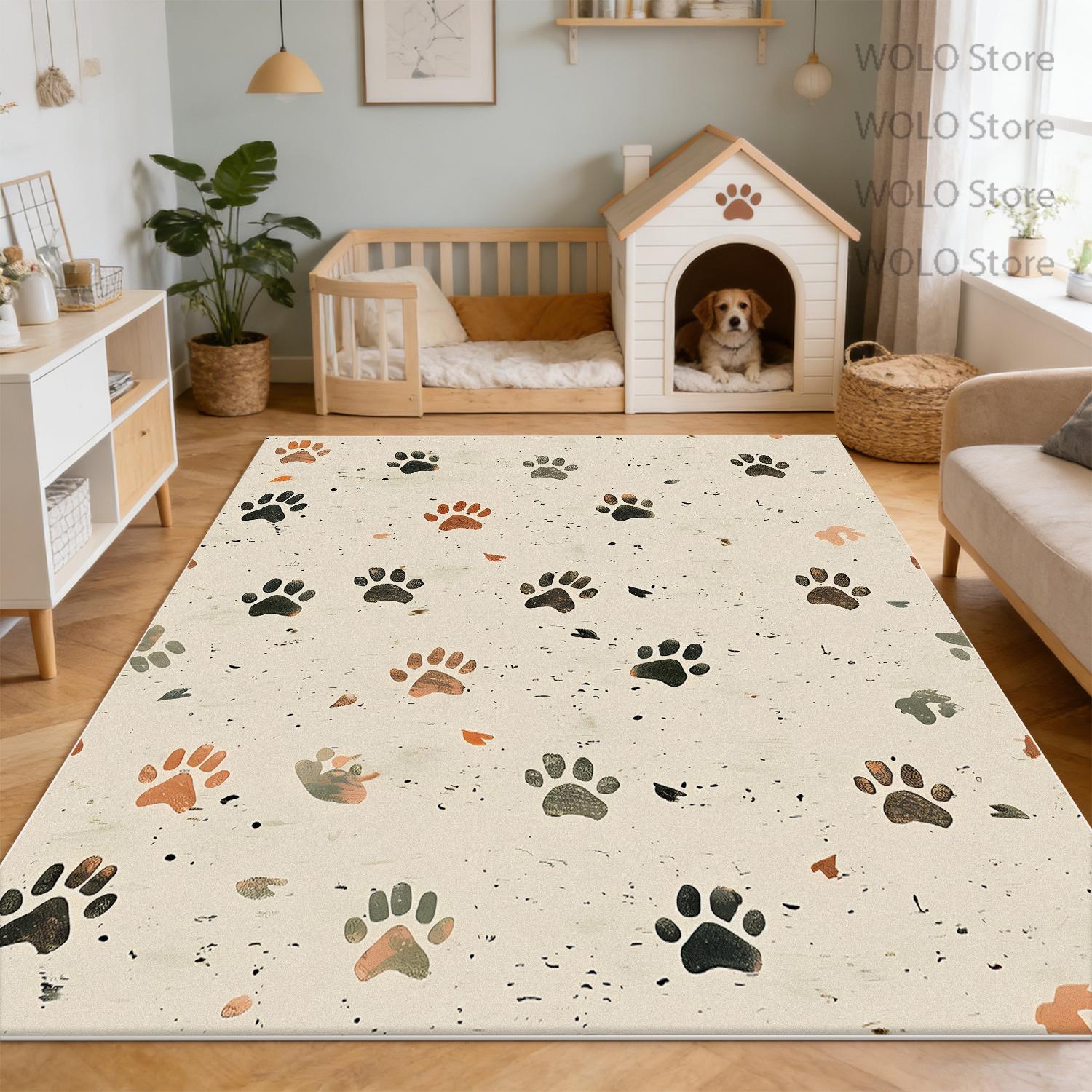 Cute Footprint Pet Carpets Modern Living