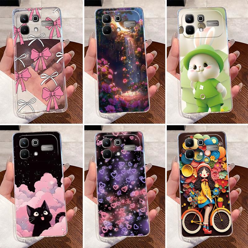 Case For Infinix Note 60 Pro Note60 5G Casing X6879 X6878 Luxury Cute Love Rabbit Funny Clear Slim Soft TPU Silicone Phone Case