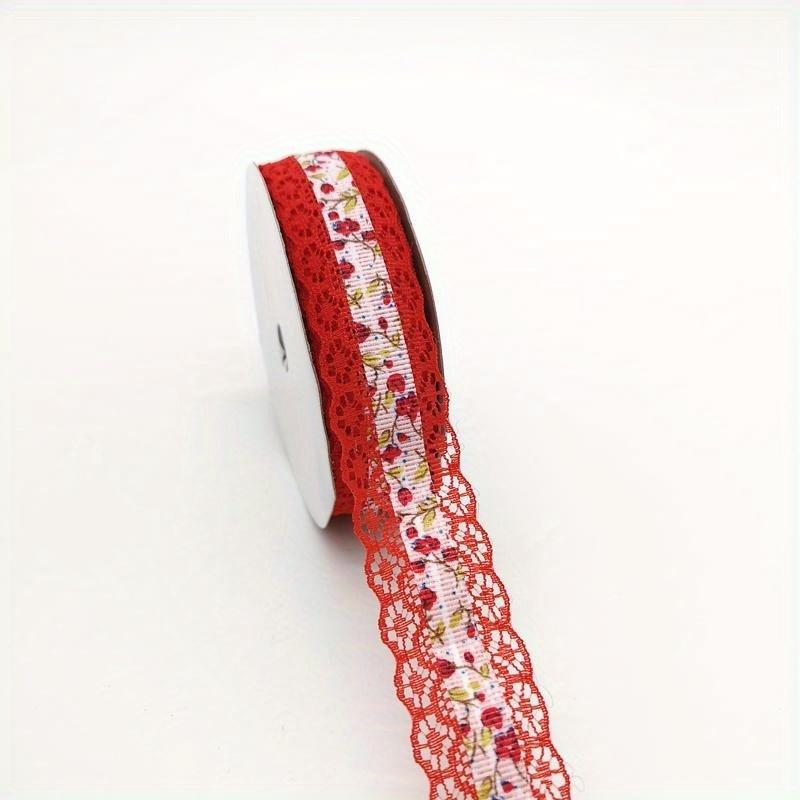 1 Roll 1.82meters 25mm Width Lace Ribbon DIY Crafts Sewing Supplies Gift Wrap Christmas Decoration