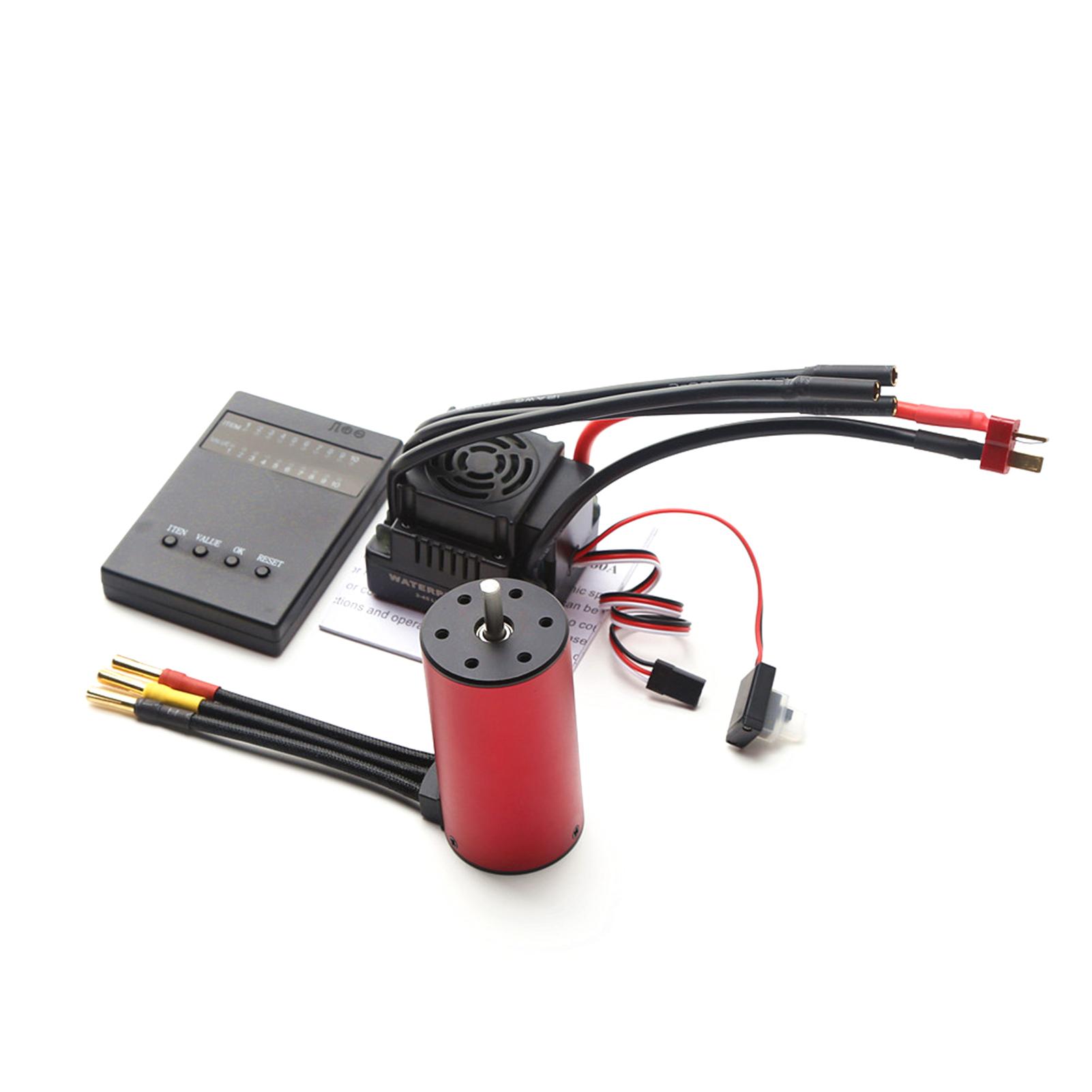 

S3670 2850KV Brushless Motor Sensorless Waterproof Motor and 120A Brushless ESC XT60 Plug Programming Card Replacement 2850KV-XT60 plug
