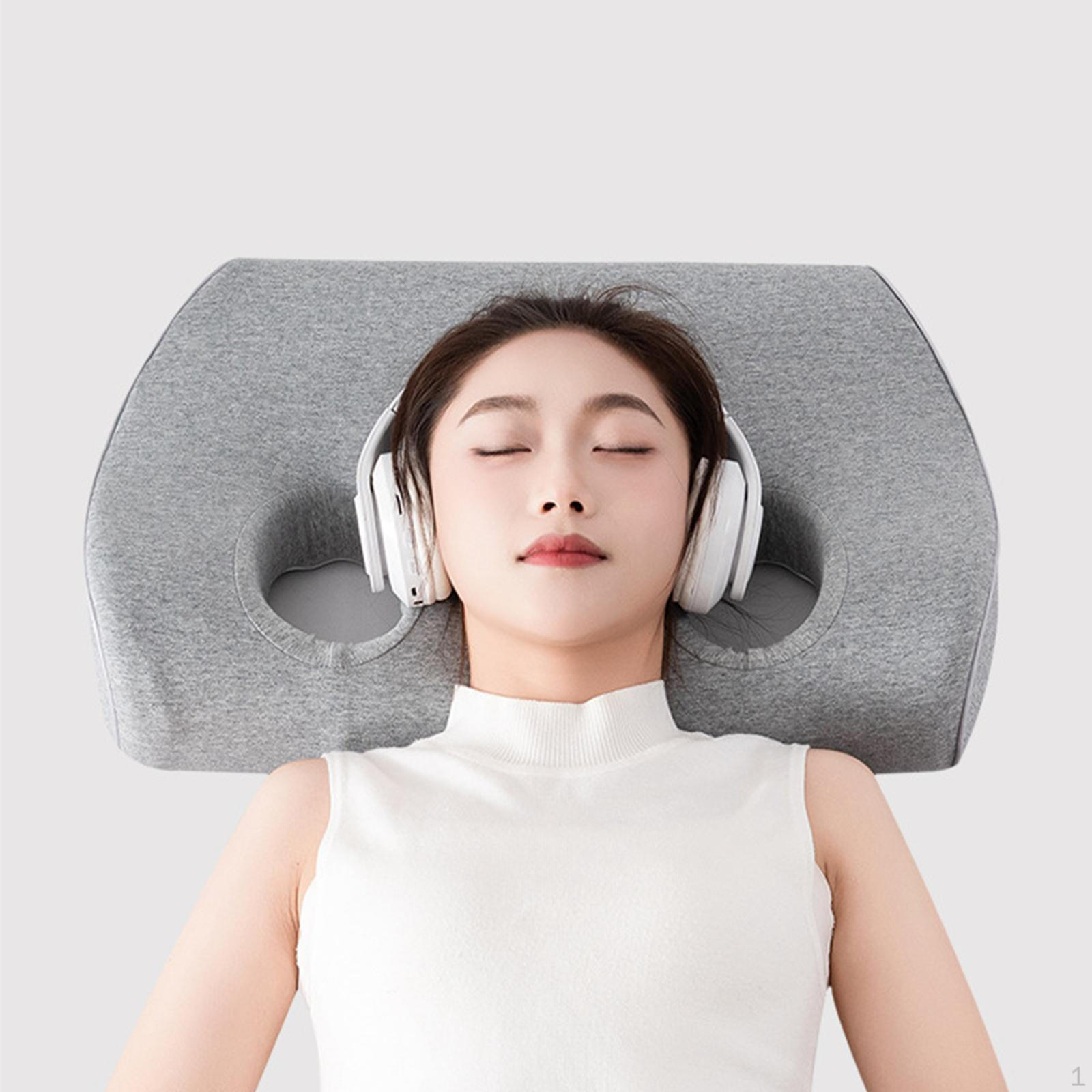 Breathable Booster Cushion with Hole for Ear Piercing, Ideal The Salon Earrings And светло-серый