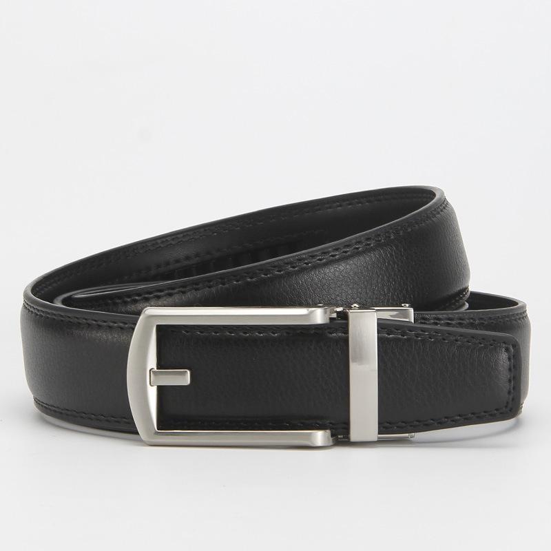 

Двухслойный ремень из коровьей кожи с реверсивной пряжкой, ремень с автоматической пряжкой для мужского европейского и американского ремня 110-130CM