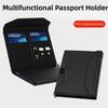 Portable Foldable Passport Wallet PU Leather RFID Blocking Wallet  Travel Accessories